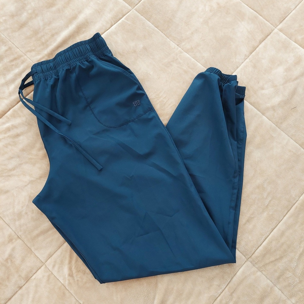 Albion‎ Fit Jetsetter Joggers Women's XL Blue Elastic Waist Drawstring Pants